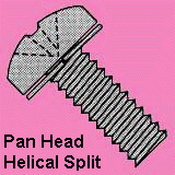 SEMS Machine Screws - Pan Head Helical Split