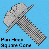 Pan Head Square Cone SEMS Machine Screw